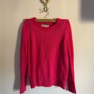 LOFT Vibrant Pink Crew Neck Sweater